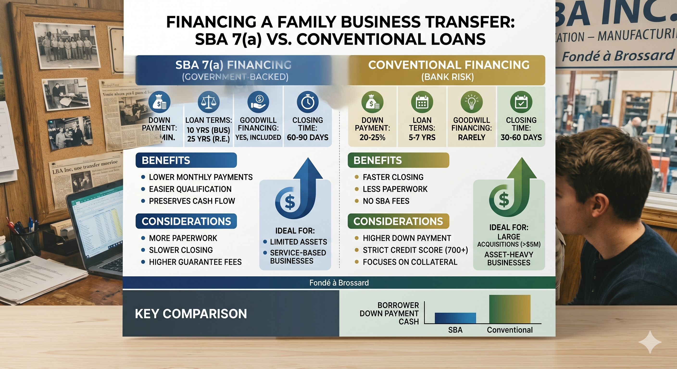 SBA 7(a) vs Conventional for Family Business Sales